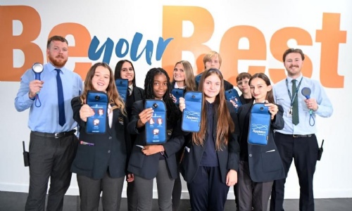 Pupils and staff at Appleton Academy are celebrating the success of the new mobile phone policy(Image: Newsquest/Mike Simmonds)